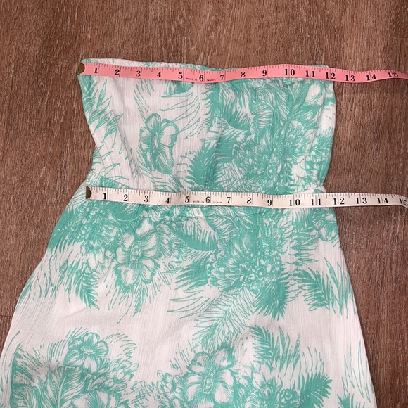 Rip Curl Green/White Tropical Print Hi-Lo Dress - Picture 4 of 15